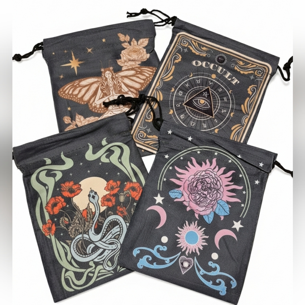 Tarot Deck Drawstring Storage Pouch